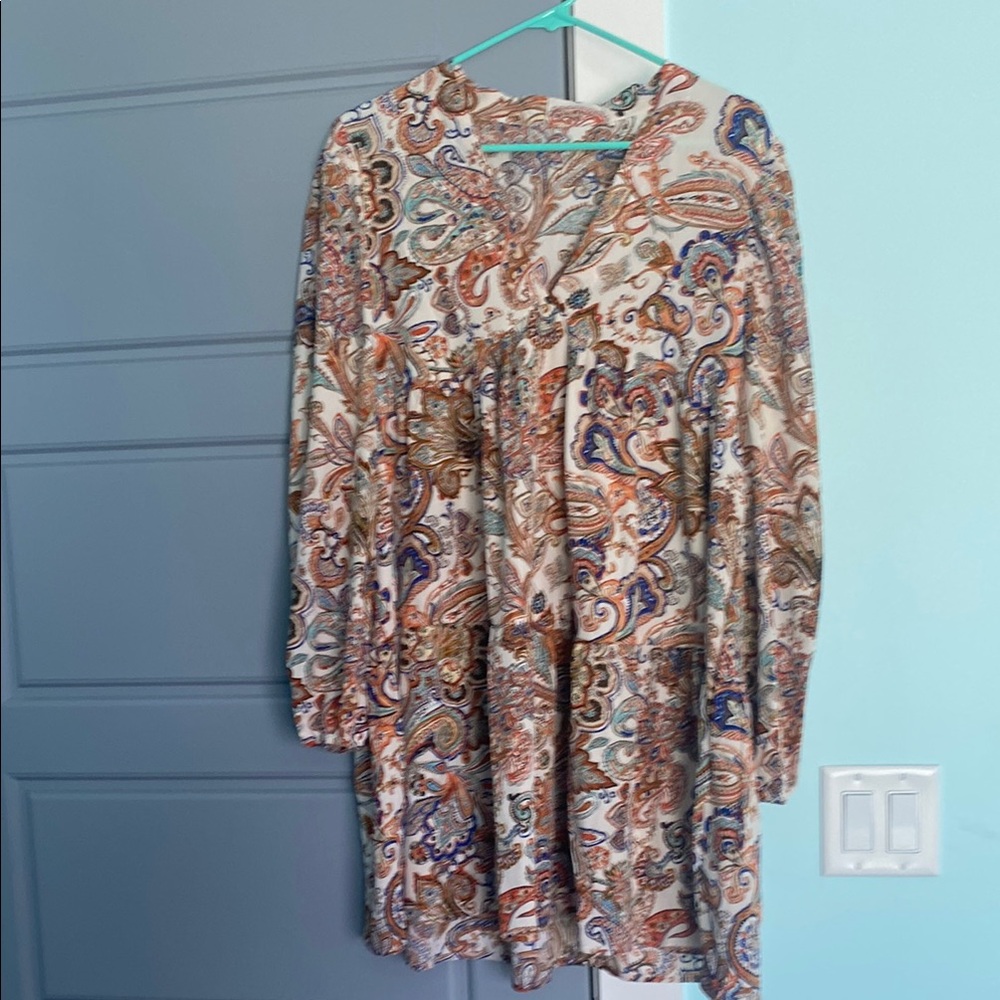 Multicolor Paisley Print Dress